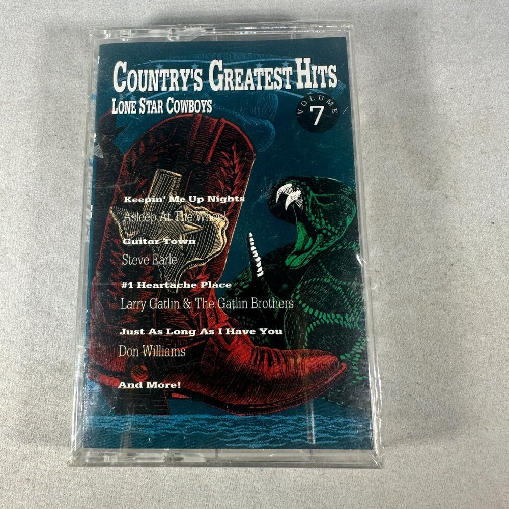 Countrys Greatest Hits Volume 7 Lone Star Cowboys Cassette Tape 1991 Priority